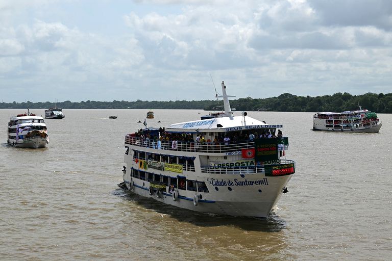 أسطول قوارب العدالة المناخية - أ ف ب