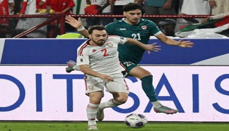 من مباراة الإمارات والعراق في تصفيات كأس العالم