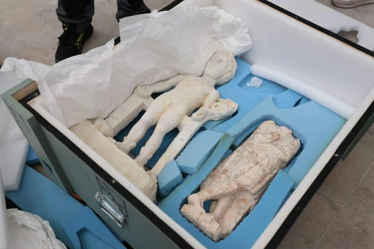 القطع الأثرية التي تم استلامها