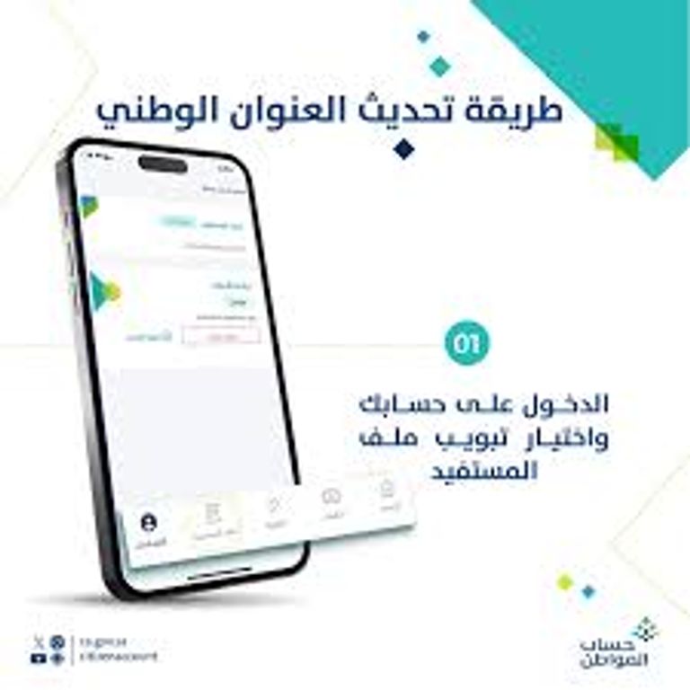 خطوات تحديث العنوان الوطني في برنامج حساب المواطن السعودي حساب المواطن السعودي