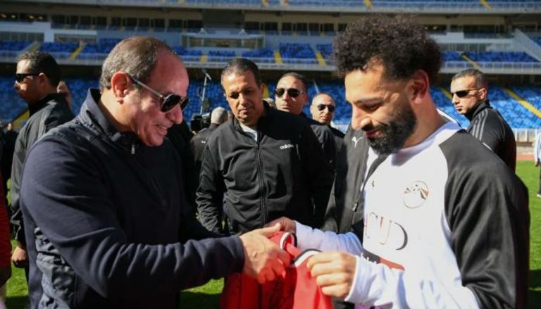 محمد صلاح والرئيس عبدالفتاح السيسي