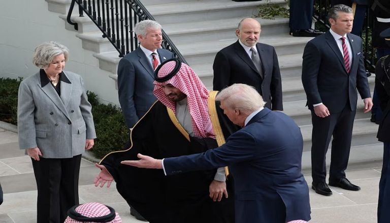 جانب من مراسم الاستقبال في البيت الأبيض