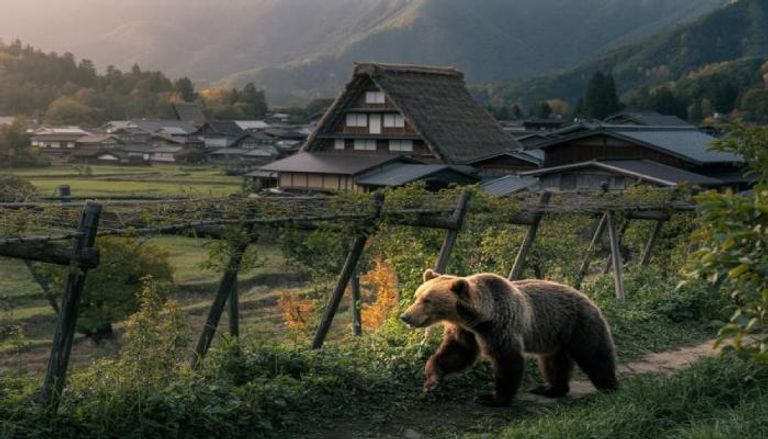 الدببة تقترب من المناطق السياحية في اليابان