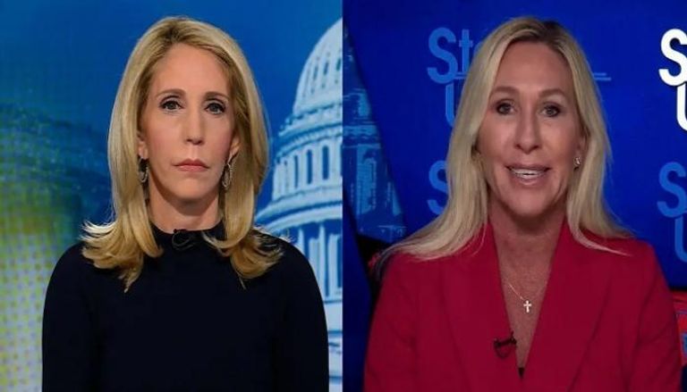 مارجوري تايلور غرين (يمين) خلال مقابلتها مع المذيعة المذيعة دانا باش  