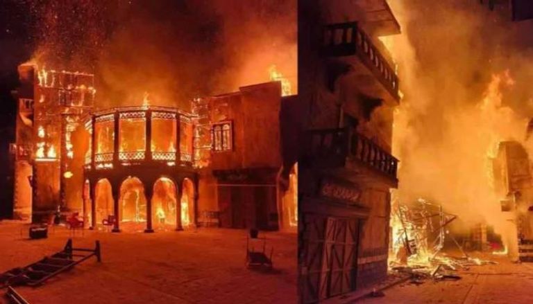 جانب من الحريق