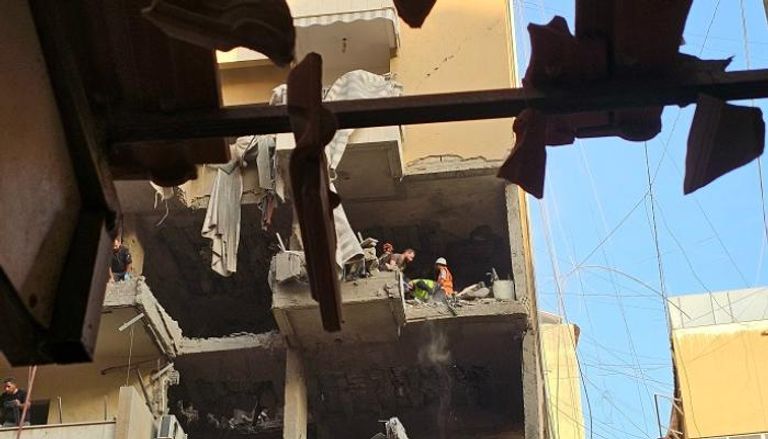 البناية المستهدفة في حارة حريك