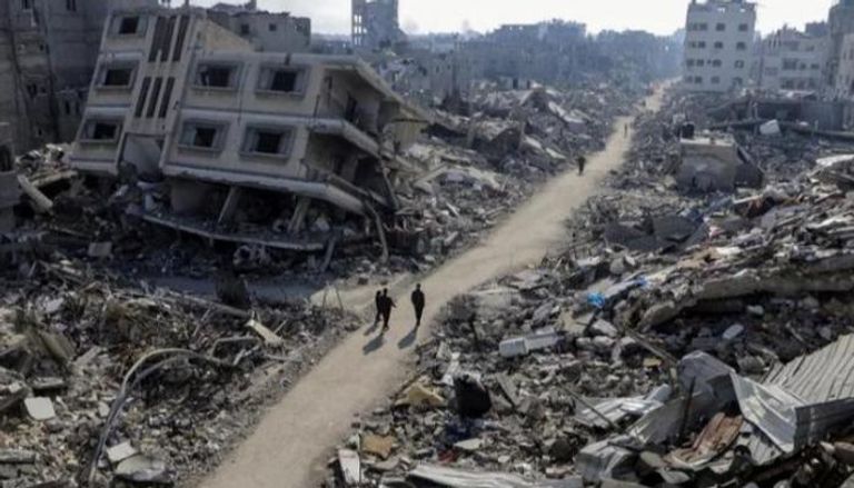 جانب من الدمار الهائل في غزة - أرشيفية