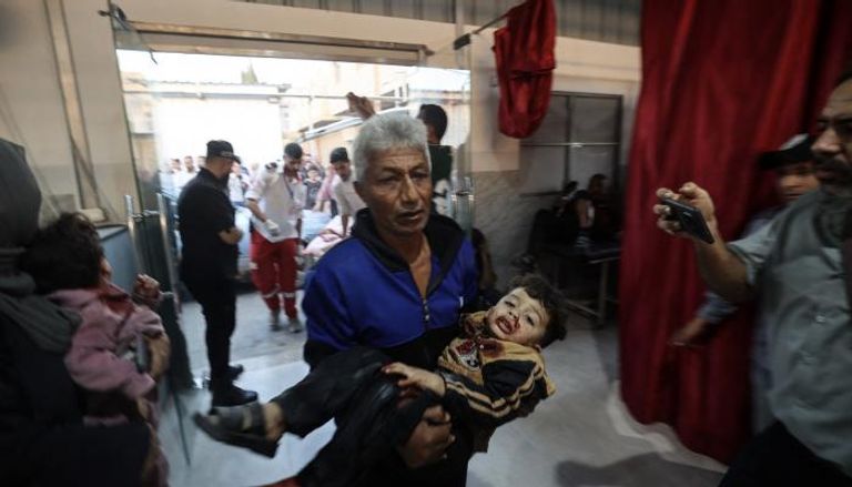 طفل مصاب في غزة