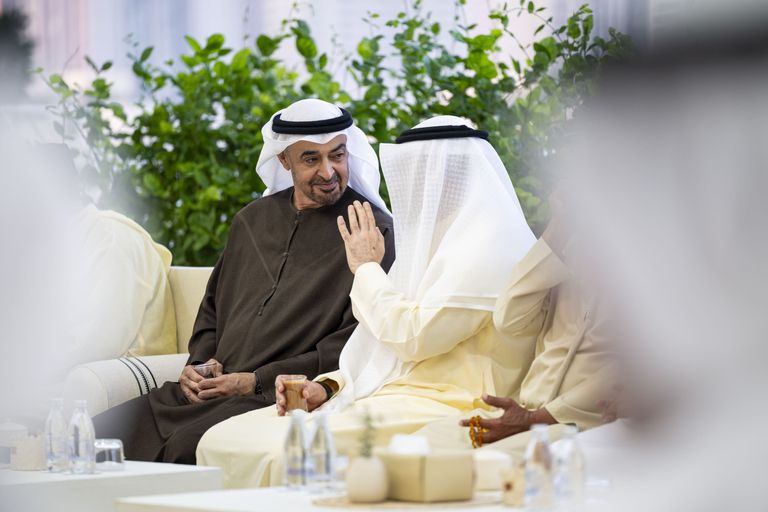 الشيخ محمد بن زايد آل نهيان رئيس دولة الإمارات ووزير الداخلية الكويتي