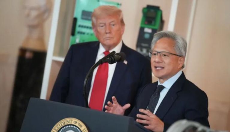 لقاء سابق بين الرئيس الأمريكي دونالد ترامب ورئيس شركة إنفيديا
