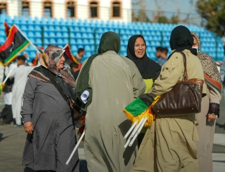 ليبيون يحتشدون للمطالبة بإجراء انتخابات رئاسية وإنهاء المرحلة الانتقالية