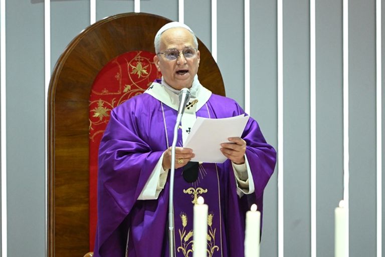 لافتة ترحيب بالبابا ليو بابا الفاتيكان في لبنان