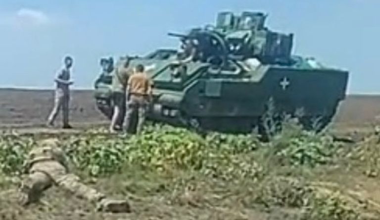 مركبة برادلي أمريكية استوليت عليها القوات الروسية