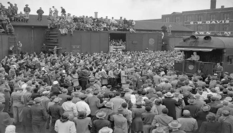 فرانكلين روزفلت على متن القطار الرئاسي