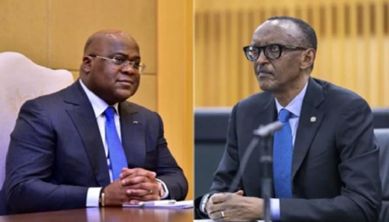 الرئيس الكونغولي فيليكس تشيسكيدي ونظيره الرواندي بول كاغامي