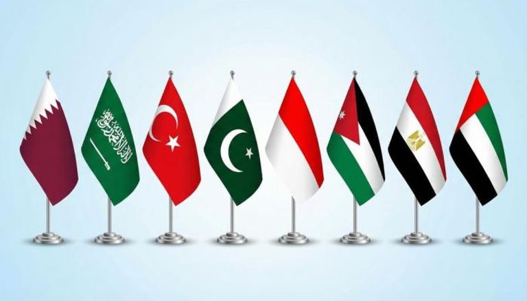 أعلام الدول الموقعة على البيان المشترك