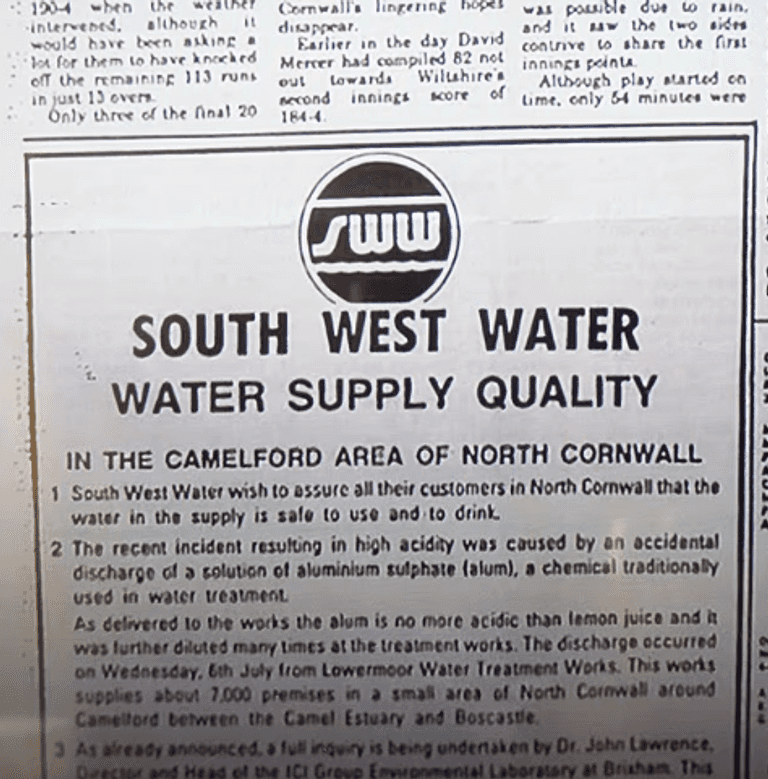 ضحايا كارثة الماء السام في بريطانيا