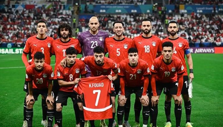 من مباراة مصر والأردن في كأس العرب