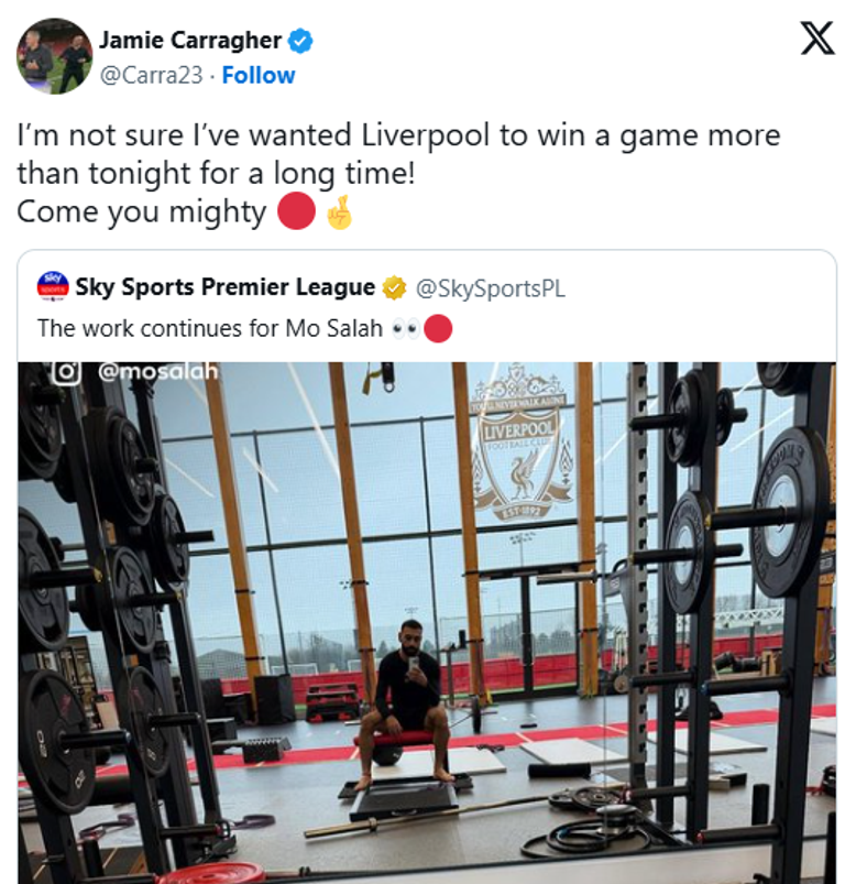 كاراغر محمد صلاح نجم ليفربول