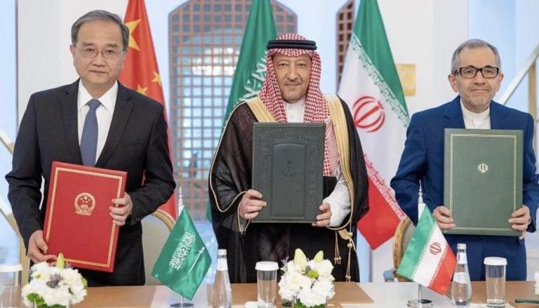 جانب من اجتماع اللجنة المشتركة بين إيران والصين والسعودية (واس)