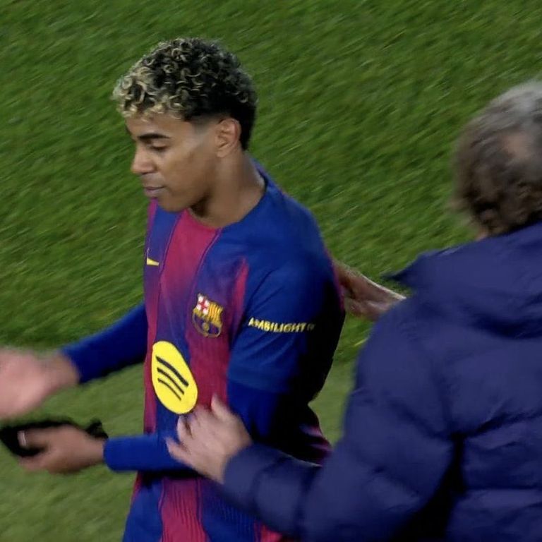 غضب لامين يامال لامين يامال وهانز فليك في برشلونة