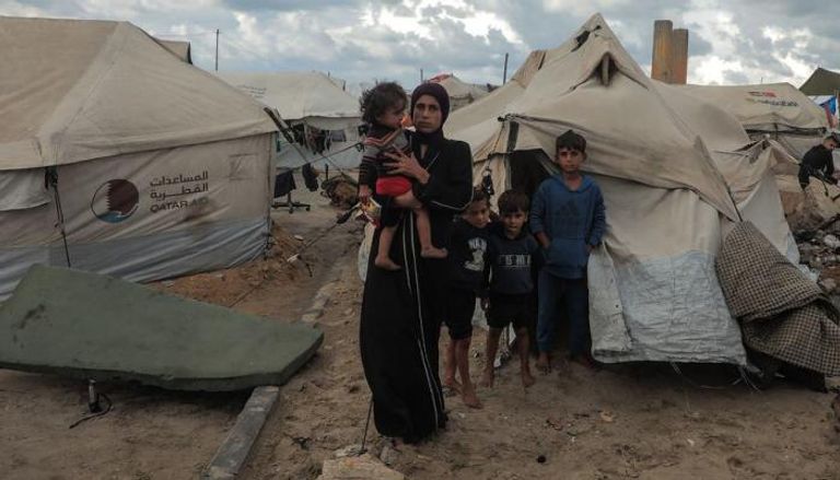 الأمطار تعرض النازحين في غزة للخطر 