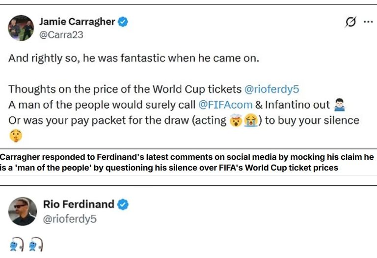 ريو فرديناند وجايمي كاراغير فيرديناند وكاراغر