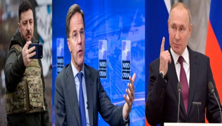 بوتين ومارك روته وزيلينسكي