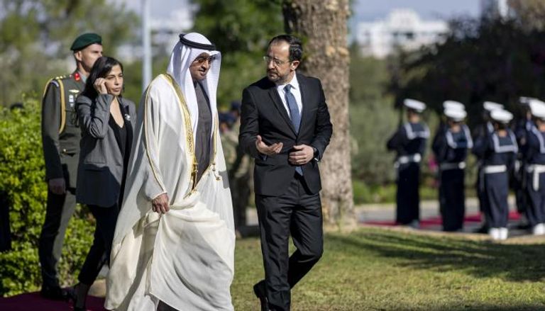 محمد بن زايد ورئيس قبرص