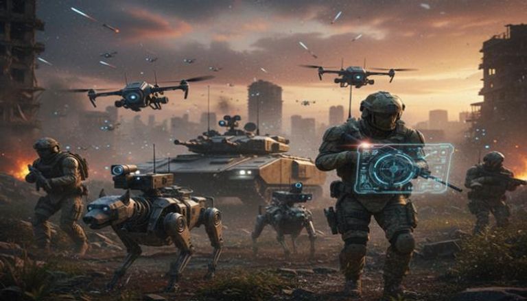 الذكاء الاصطناعي في الميدان - الصورة مصممة بالذكاء الاصطناعي