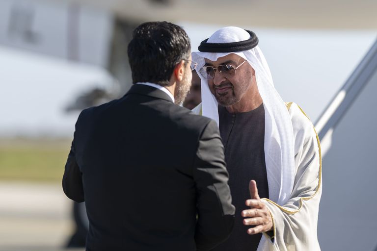 الشيخ محمد بن زايد آل نهيان مع الرئيس القبرصي