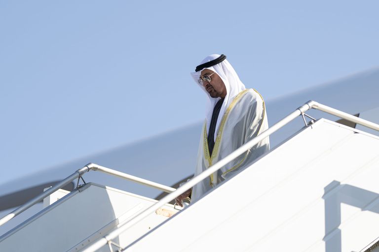 الشيخ محمد بن زايد آل نهيان مع الرئيس القبرصي