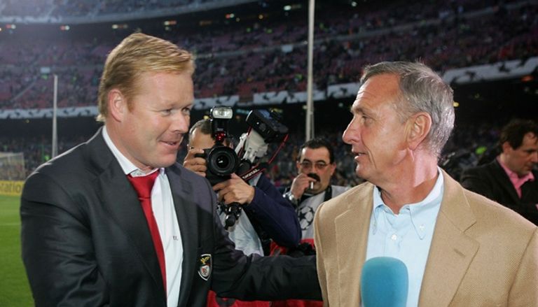 يوهان كرويف ورونالد كومان رافينيا نجم برشلونة