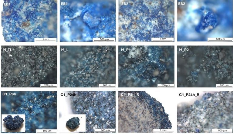تحويل صبغة الأزرق المصري إلى مادة مفيدة في الأمن الرقمي