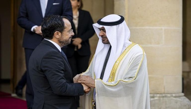 الشيخ محمد بن زايد آل نهيان رئيس دولة الإمارات ورئيس قبرص