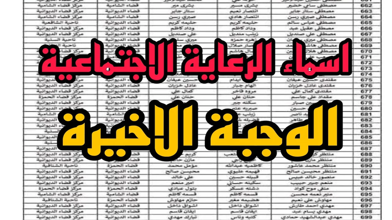 خطوات الاستعلام عن أسماء المشمولين بالرعاية الاجتماعية عبر منصة مظلتي منصة مظلتي في العراق
