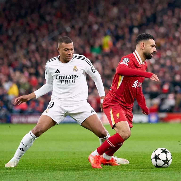 محمد صلاح وكيليان مبابي محمد صلاح وأشرف حكيمي