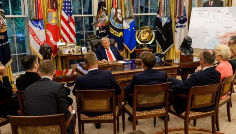 اجتماع ترامب بقادة أوروبا في البيت الأبيض أغسطس الماضي