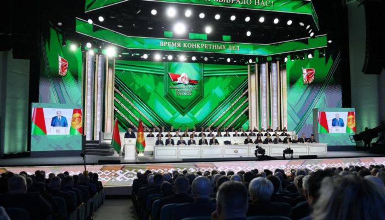  ألكسندر لوكاشنكو خلال مؤتمره الصحفي السنوي