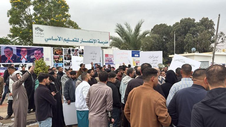 مظاهرات في مصراتة الليبية