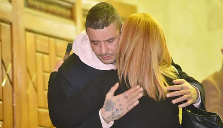 أحمد الفيشاوي في عزاء سمية الألفي