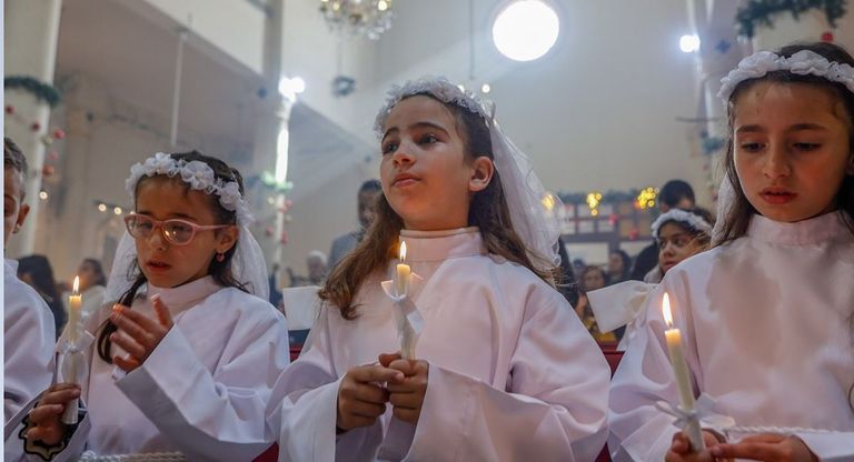 قداس عيد الميلاد في غزة