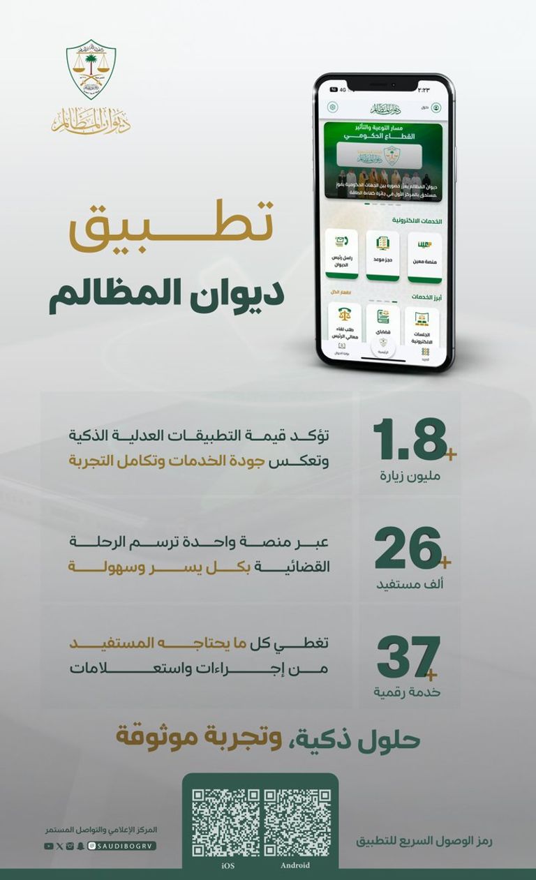 تطبيق ديوان المظالم السعودي 