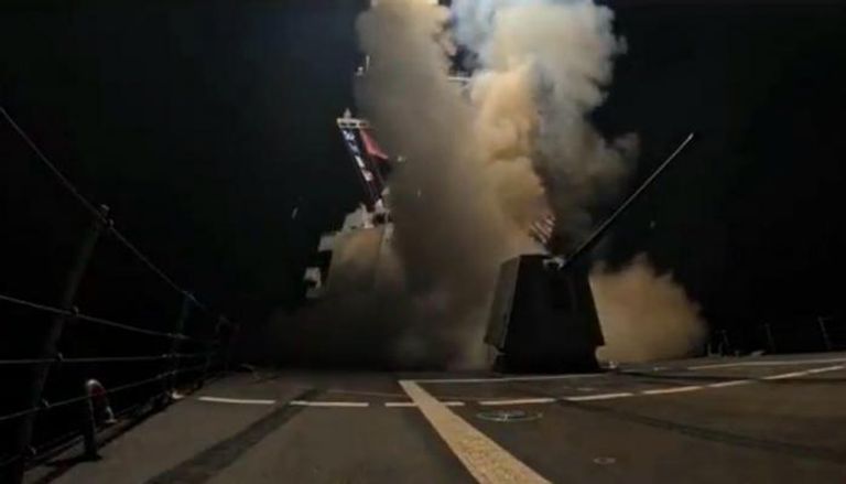 لقطة شاشة من فيديو نشرته وزارة الدفاع الأمريكية للغارة