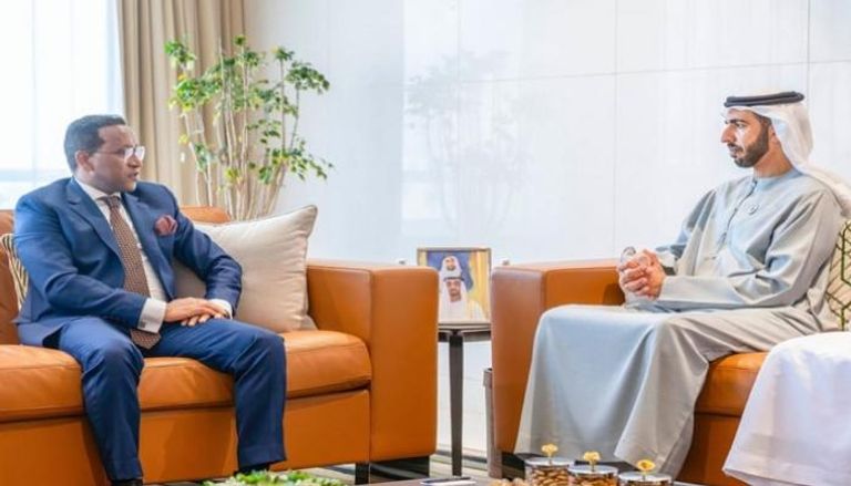 شخبوط بن نهيان آل نهيان خلال استقباله سفير إثيوبيا لدى الإمارات
