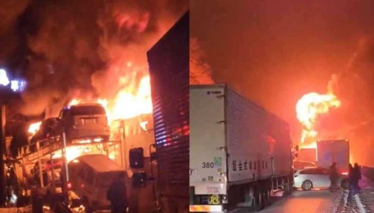 جانب من الحادث 