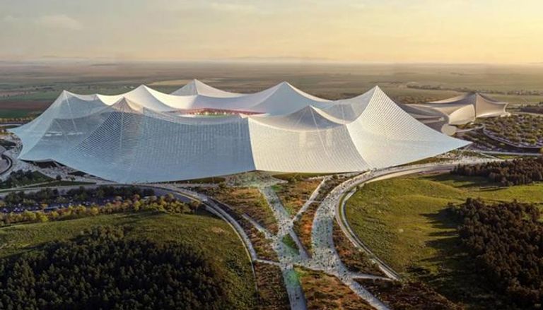 تصميم ملعب الحسن الثاني