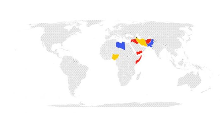 خريطة الغارات خلال إدارات ترامب وبايدن وأوباما - مجلة 