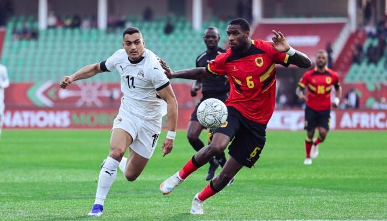 جانب من مباراة مصر وأنغولا في أمم أفريقيا