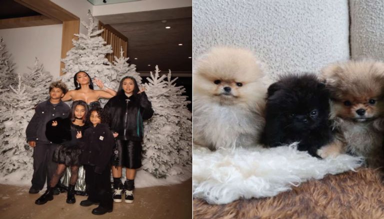 كيم كارداشيان تهدي أطفالها جراء في عيد الميلاد